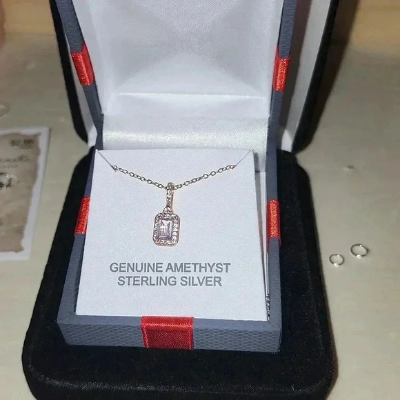 Jewelry - Genuine Amethyst Sterling silver Necklace 18" Chain